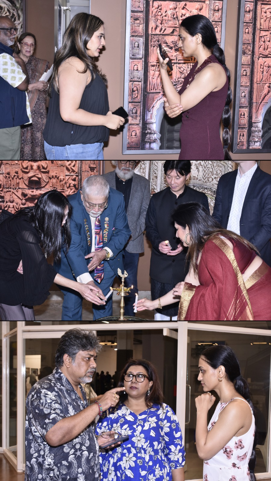 Conversations and the ceremonial lamp-lighting
